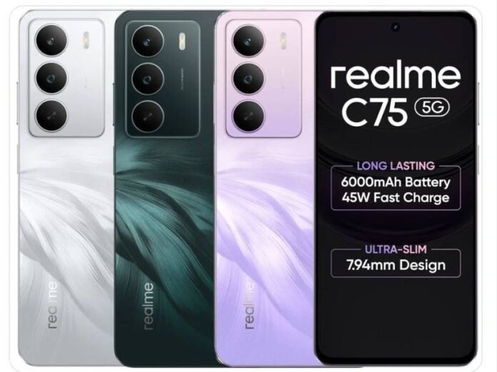 Realme C75 5G, Realme C75 5G India, Affordable 5G phone India, Budget 5G smartphone, Realme sale India, 6000mAh battery phone   , 45W SuperVOOC charging ,  120Hz display smartphone   , Military-grade durability phone, IP64 rating phone   , 32MP camera phone, MediaTek Dimensity 6300   , Android 15 phone   , Realme UI 6.0   , Realme C75 5G price in India, Buy Realme C75 5G online, Realme C75 5G Flipkart, Realme C75 5G launch offers, No-cost EMI phone, Instant discount on Realme C75 5G, Realme C75 5G specifications, Realme C75 5G colors , Realme C75 5G RAM variants, Realme C75 5G storage, Realme C65 5G upgrade, Best budget 5G phones 2025, Durable smartphones India,